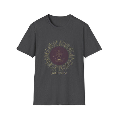 Unisex Softstyle T-Shirt - Inspirational 'Just Breathe' Tee, Relaxation Gift, Mindfulness Apparel, Meditation Shirt, Casual Outfit