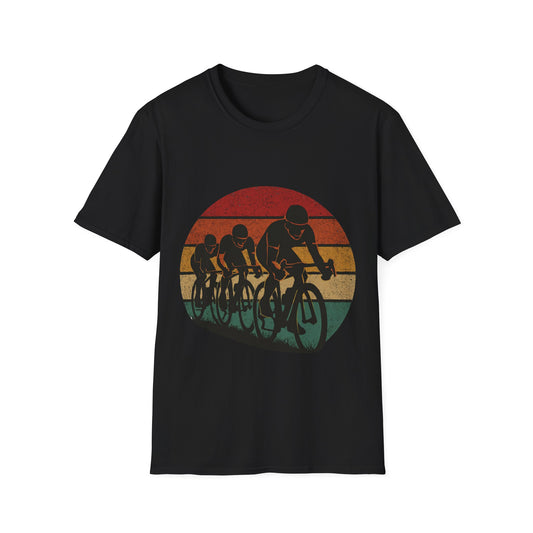 Vintage Cycling Unisex Softstyle T-Shirt | Retro Bike Rider Tee, Gift for Cyclists, Sportswear, Active Lifestyle Apparel