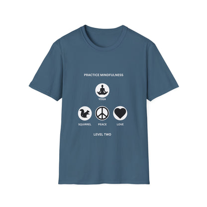 Mindfulness Unisex T-Shirt, Yoga Apparel, Peace & Love Tee, Meditation Gift, Casual Wear, Self-Care Shirt