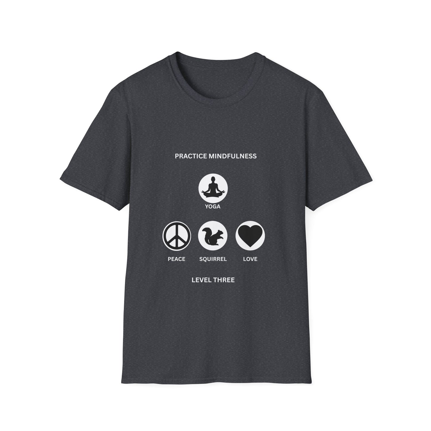 Peace, Love, & Nature Unisex T-Shirt - Softstyle Graphic Tee for Mindfulness and Eco Lovers, Relaxed Fit, Gift for Nature Enthusiasts