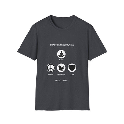 Peace, Love, & Nature Unisex T-Shirt - Softstyle Graphic Tee for Mindfulness and Eco Lovers, Relaxed Fit, Gift for Nature Enthusiasts