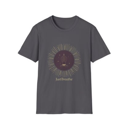 Unisex Softstyle T-Shirt - Inspirational 'Just Breathe' Tee, Relaxation Gift, Mindfulness Apparel, Meditation Shirt, Casual Outfit