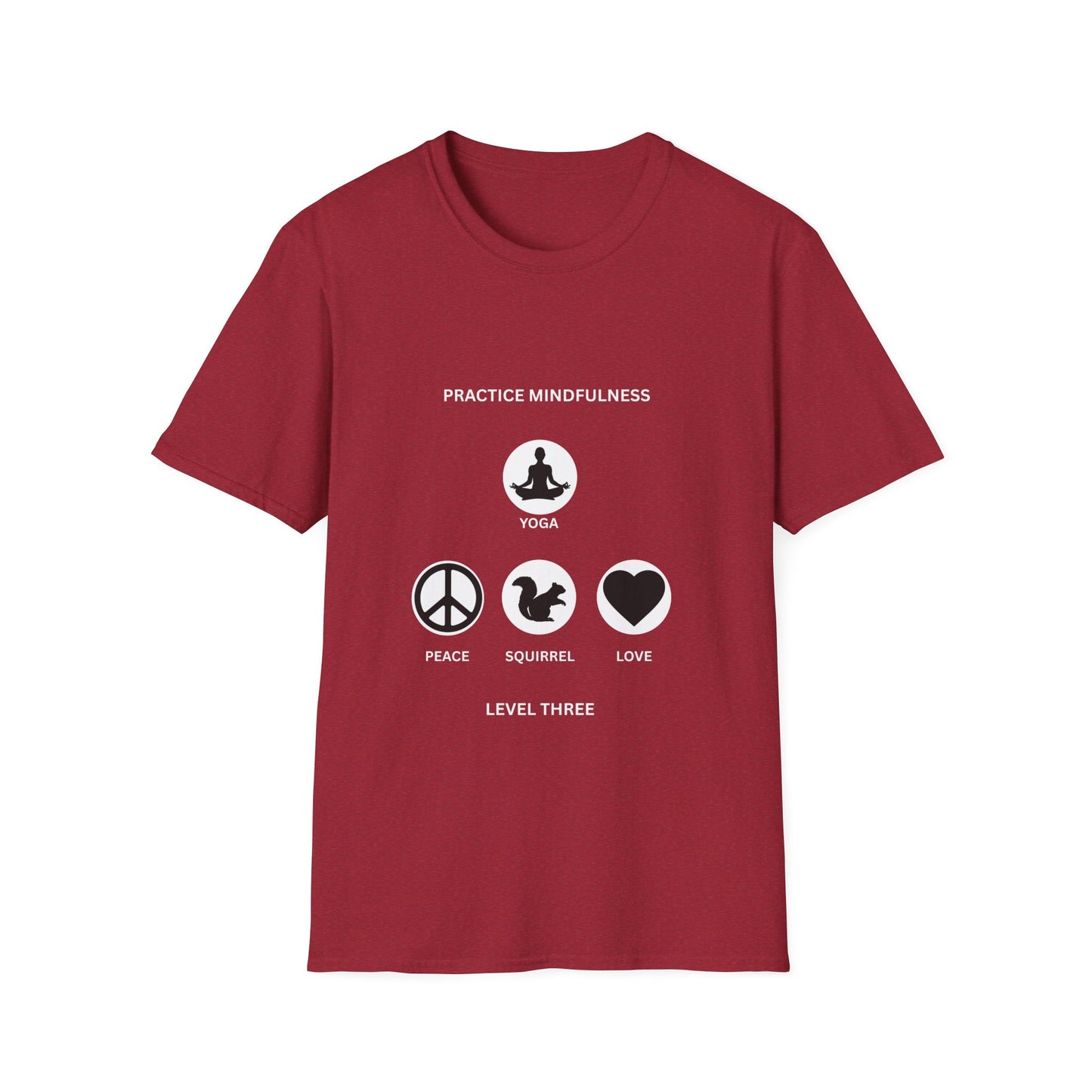 Peace, Love, & Nature Unisex T-Shirt - Softstyle Graphic Tee for Mindfulness and Eco Lovers, Relaxed Fit, Gift for Nature Enthusiasts