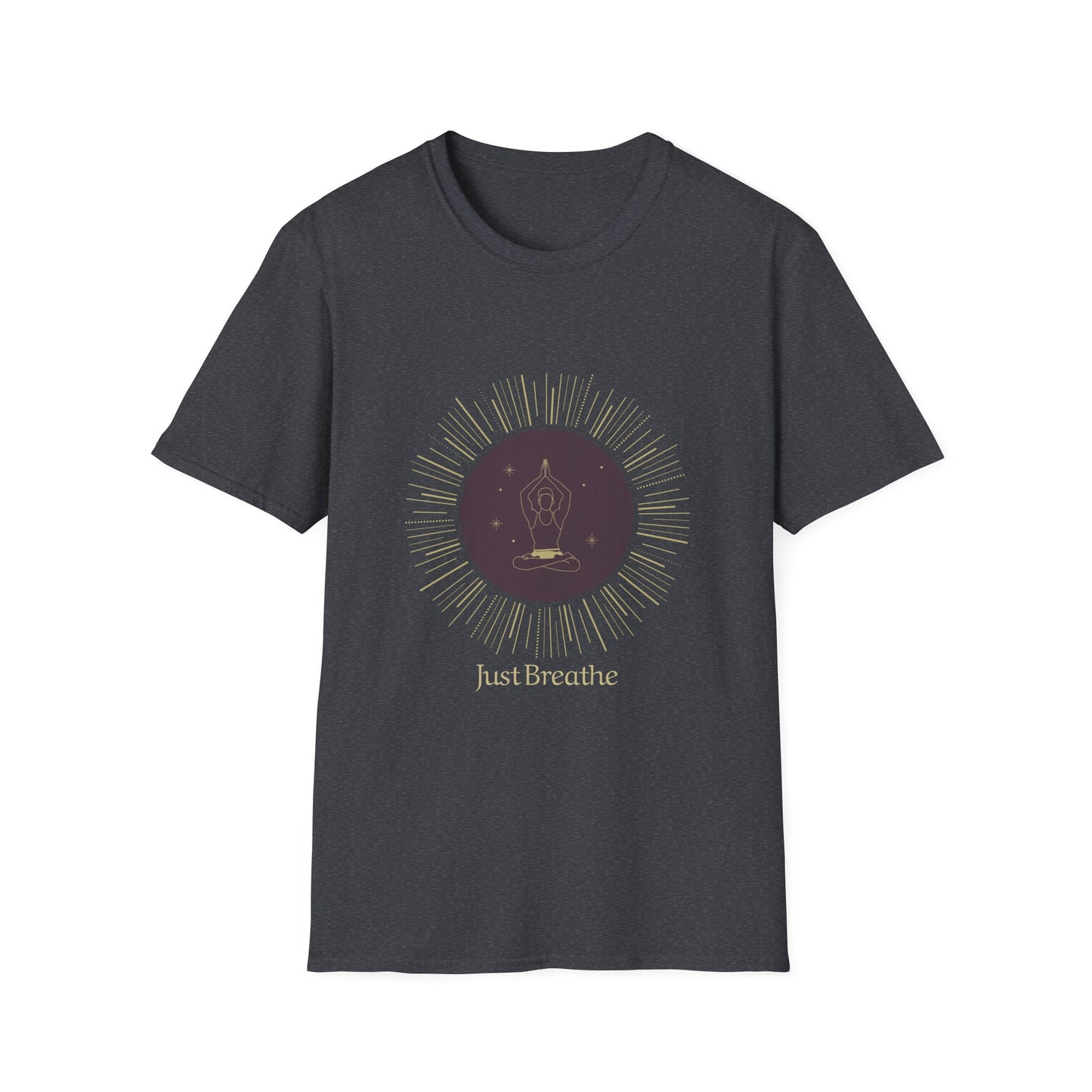 Unisex Softstyle T-Shirt - Inspirational 'Just Breathe' Tee, Relaxation Gift, Mindfulness Apparel, Meditation Shirt, Casual Outfit