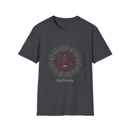 Unisex Softstyle T-Shirt - Inspirational 'Just Breathe' Tee, Relaxation Gift, Mindfulness Apparel, Meditation Shirt, Casual Outfit