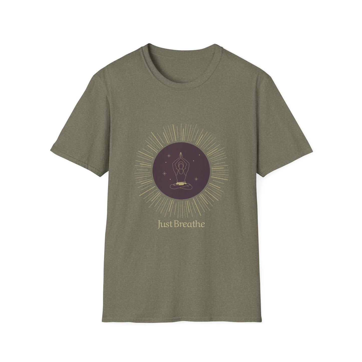 Unisex Softstyle T-Shirt - Inspirational 'Just Breathe' Tee, Relaxation Gift, Mindfulness Apparel, Meditation Shirt, Casual Outfit