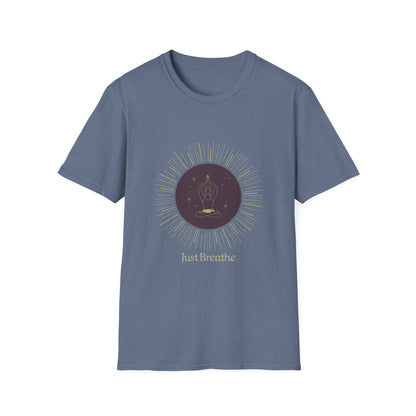 Unisex Softstyle T-Shirt - Inspirational 'Just Breathe' Tee, Relaxation Gift, Mindfulness Apparel, Meditation Shirt, Casual Outfit