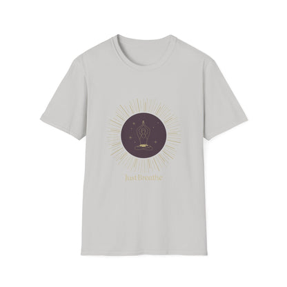 Unisex Softstyle T-Shirt - Inspirational 'Just Breathe' Tee, Relaxation Gift, Mindfulness Apparel, Meditation Shirt, Casual Outfit