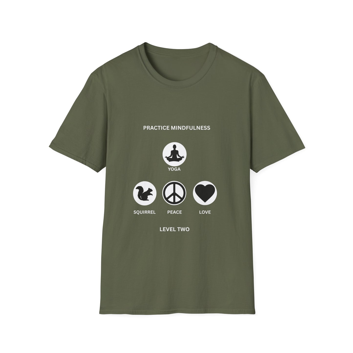 Mindfulness Unisex T-Shirt, Yoga Apparel, Peace & Love Tee, Meditation Gift, Casual Wear, Self-Care Shirt
