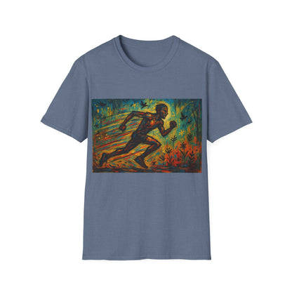 Dynamic Art Running T-Shirt - Inspired Fitness Gift, Activewear, Motivational Tee, Gift for Runners, Sports Apparel