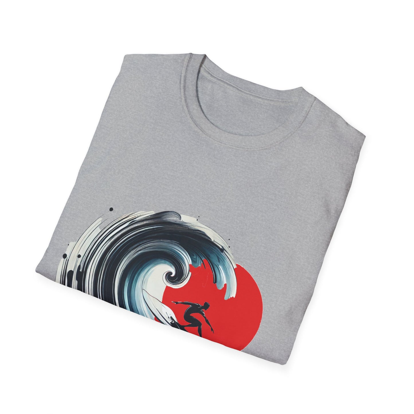 Surfing Wave Unisex Softstyle T-Shirt - Perfect for Beach Lovers