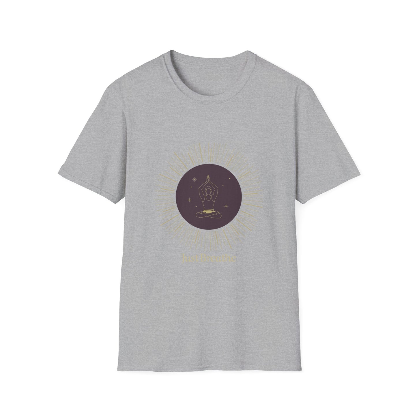 Unisex Softstyle T-Shirt - Inspirational 'Just Breathe' Tee, Relaxation Gift, Mindfulness Apparel, Meditation Shirt, Casual Outfit