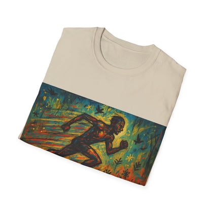 Dynamic Art Running T-Shirt - Inspired Fitness Gift, Activewear, Motivational Tee, Gift for Runners, Sports Apparel