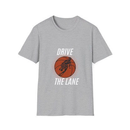 Drive the Lane Basketball T-Shirt - Unisex Softstyle Tee for Sports Lovers