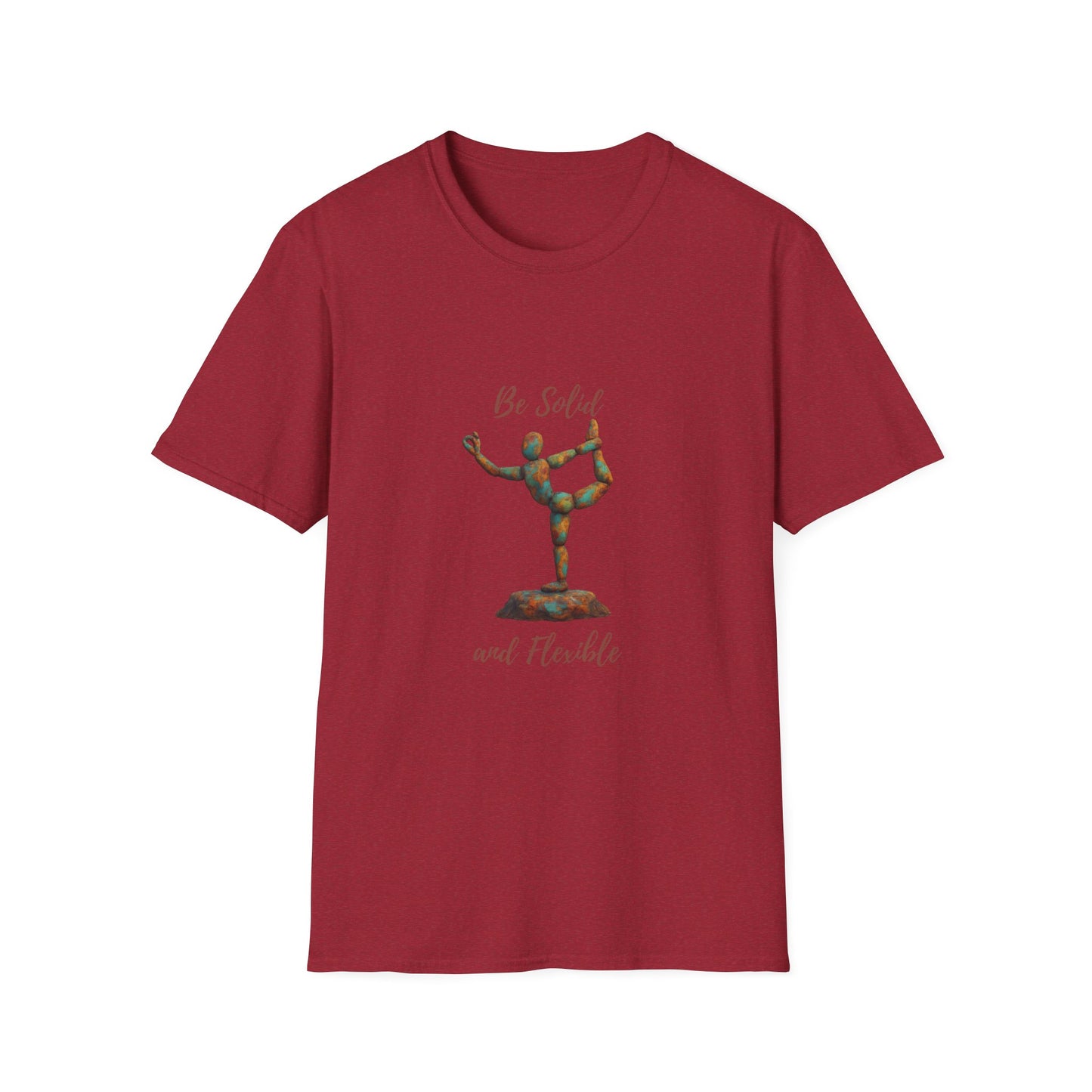 Inspirational Unisex Softstyle T-Shirt - "Be Solid and Flexible"
