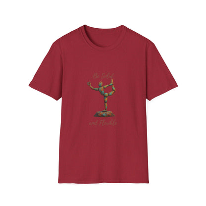 Inspirational Unisex Softstyle T-Shirt - "Be Solid and Flexible"