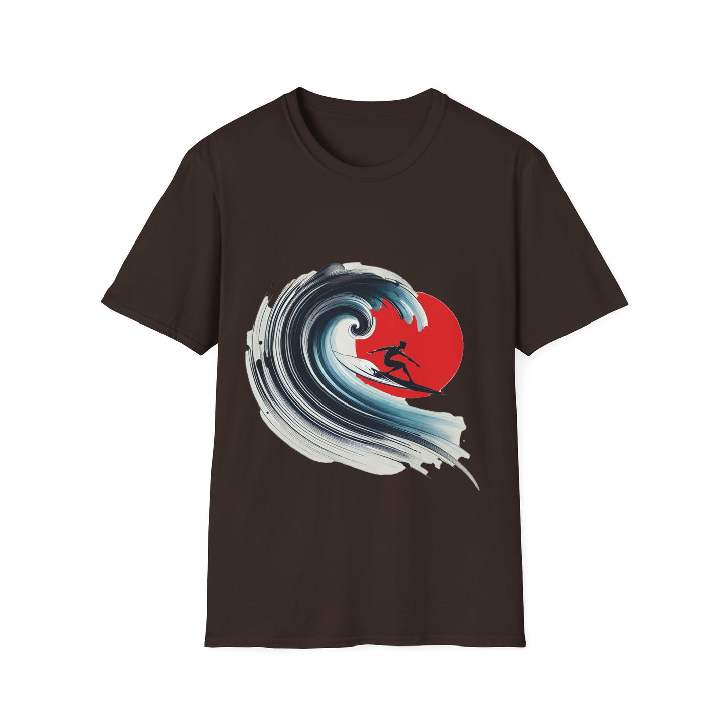Surfing Wave Unisex Softstyle T-Shirt - Perfect for Beach Lovers