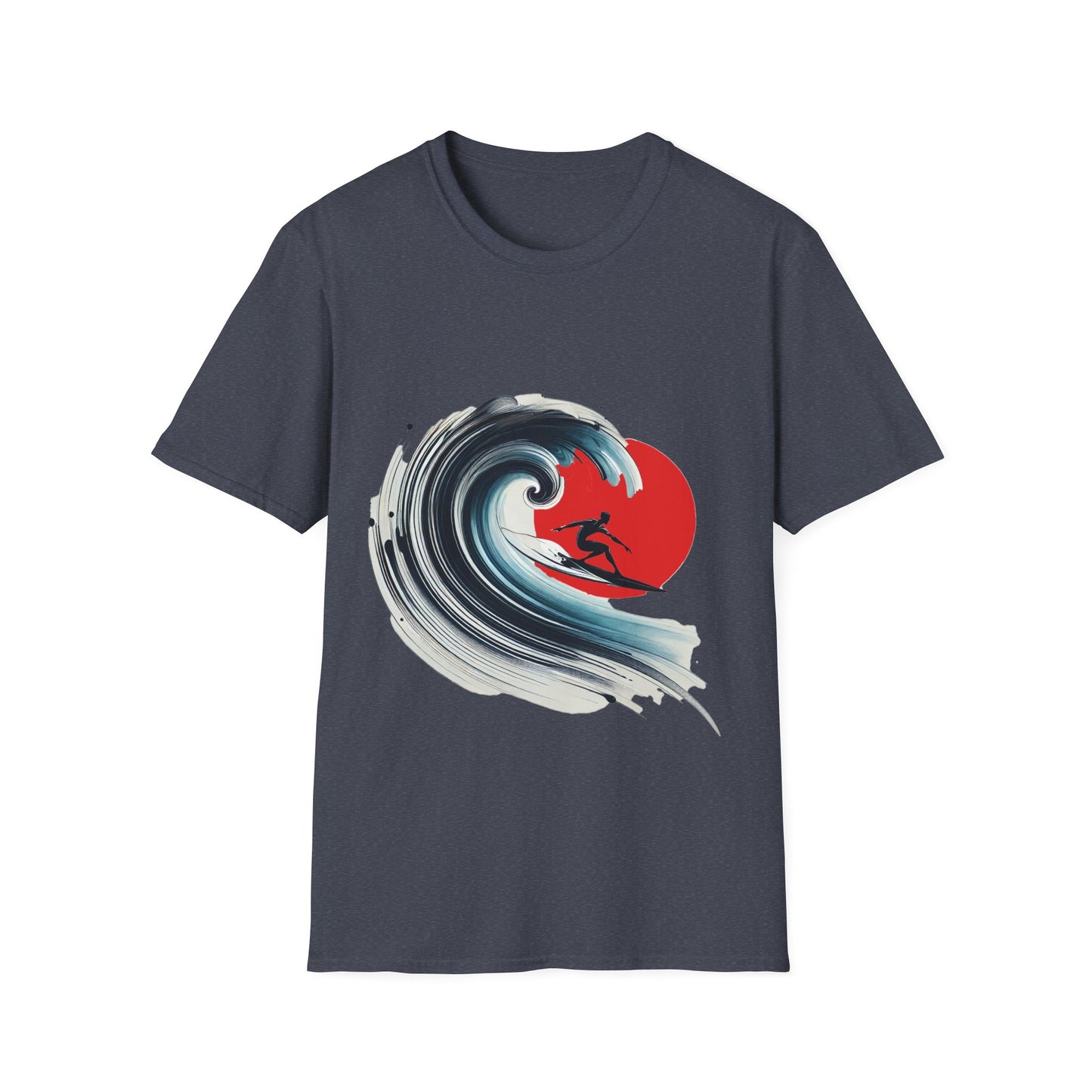 Surfing Wave Unisex Softstyle T-Shirt - Perfect for Beach Lovers
