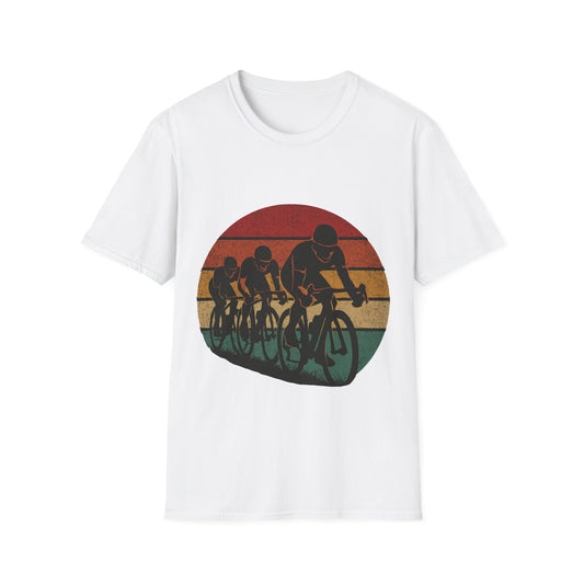 Vintage Cycling Unisex Softstyle T-Shirt | Retro Bike Rider Tee, Gift for Cyclists, Sportswear, Active Lifestyle Apparel