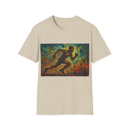 Dynamic Art Running T-Shirt - Inspired Fitness Gift, Activewear, Motivational Tee, Gift for Runners, Sports Apparel