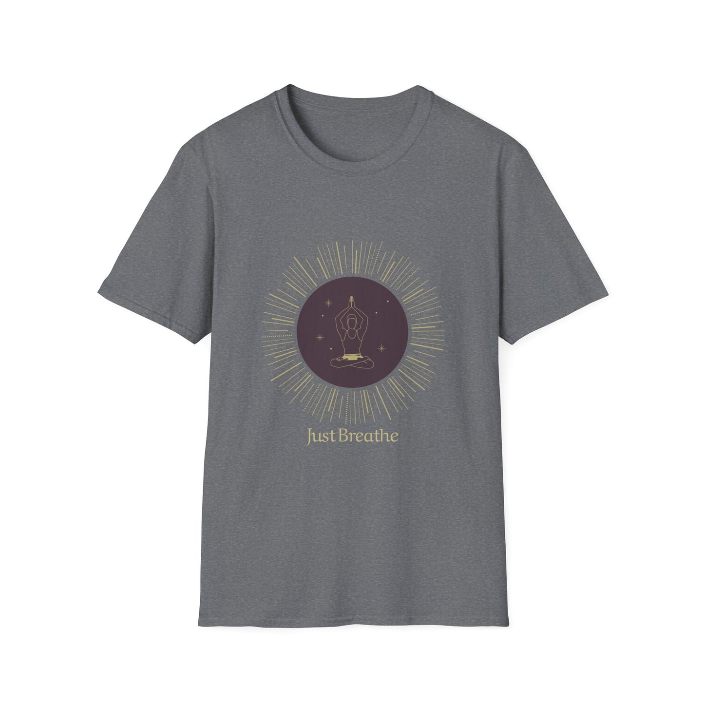 Unisex Softstyle T-Shirt - Inspirational 'Just Breathe' Tee, Relaxation Gift, Mindfulness Apparel, Meditation Shirt, Casual Outfit