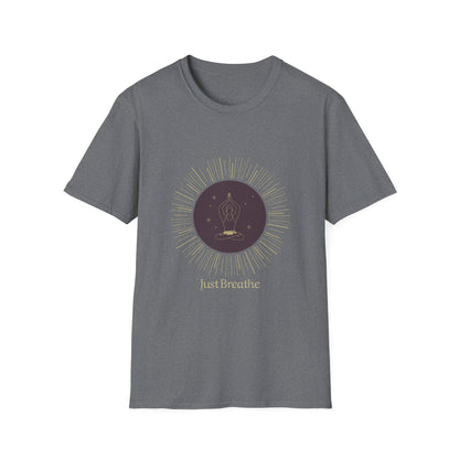 Unisex Softstyle T-Shirt - Inspirational 'Just Breathe' Tee, Relaxation Gift, Mindfulness Apparel, Meditation Shirt, Casual Outfit
